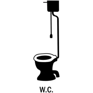 Deur pictogram sticker WC